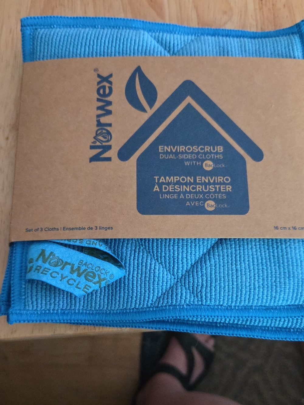 Norwex Enviroscrub Dual-Sided Cloth - Turquoise Blue